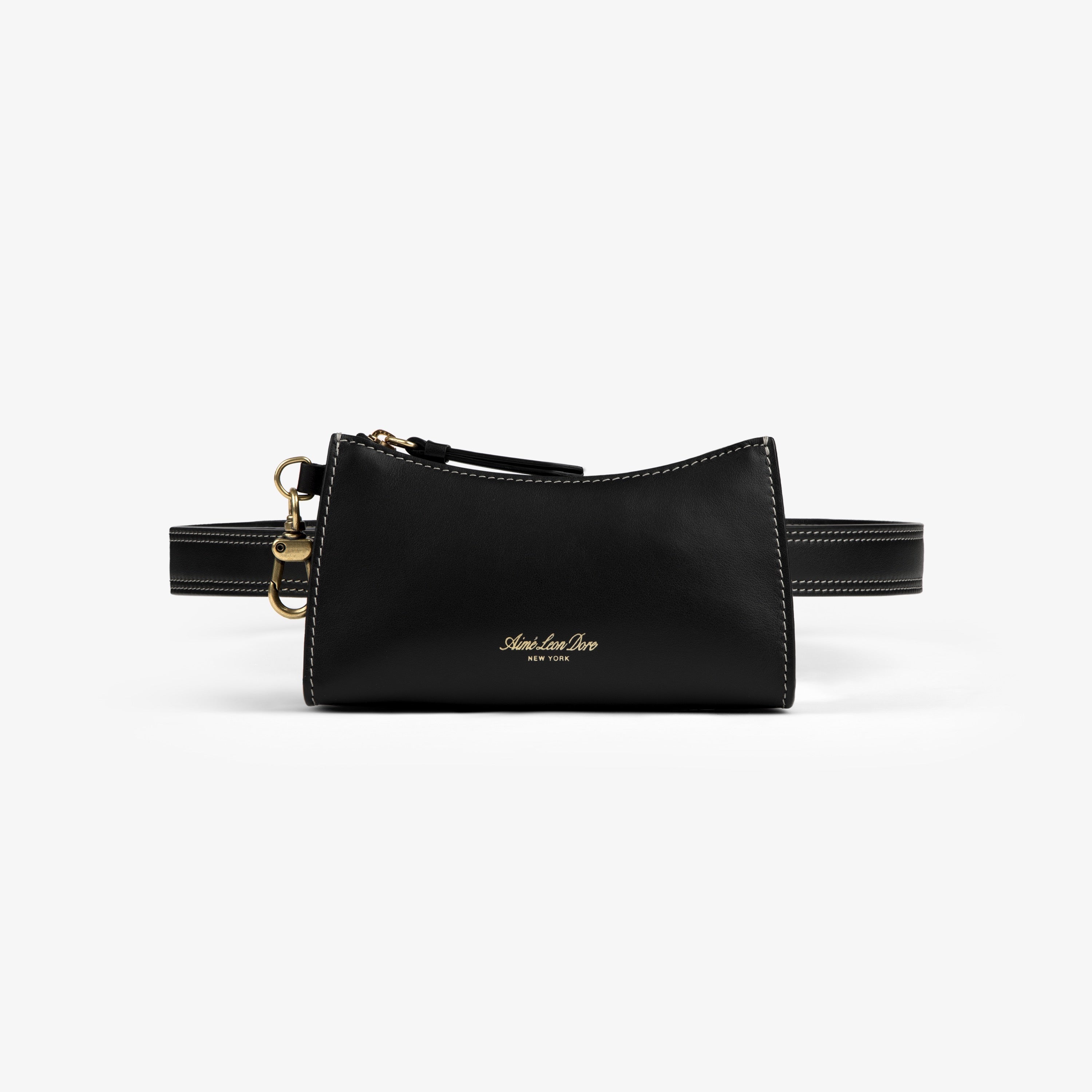 aim-leon-dore-convertible-leather-belt-bag-schwarz image 1
