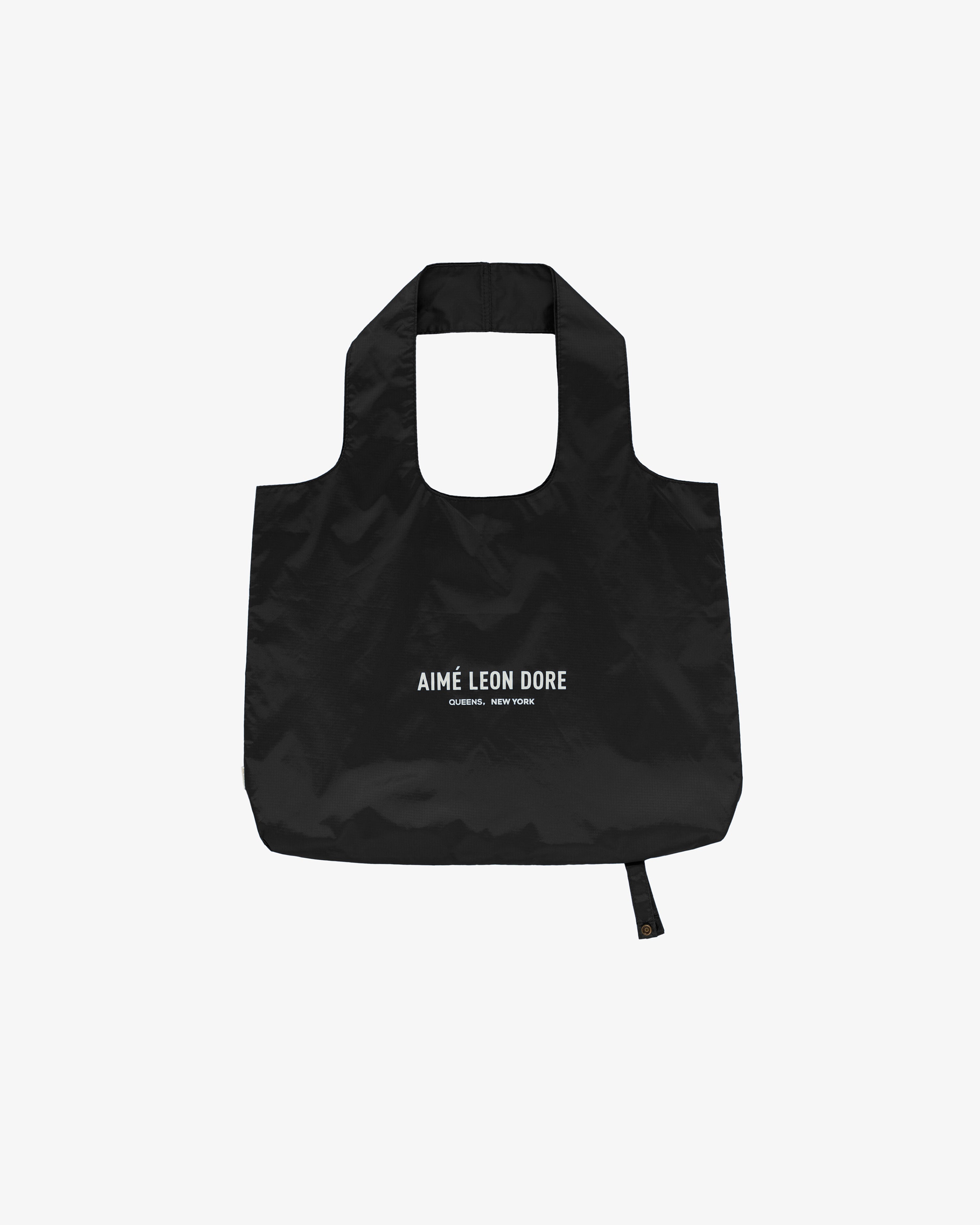 aim-leon-dore-packable-logo-tote-tasche-schwarz image 2