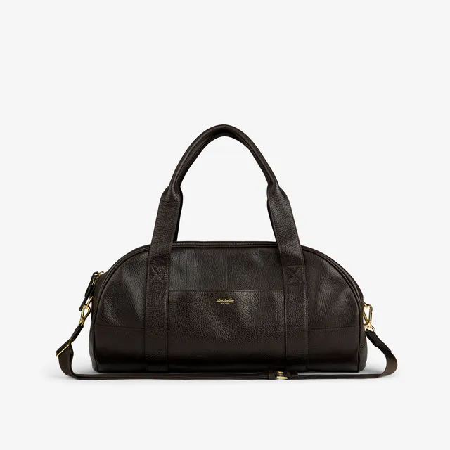 aim-leon-dore-tumbled-leather-duffle-bag-braun image 1