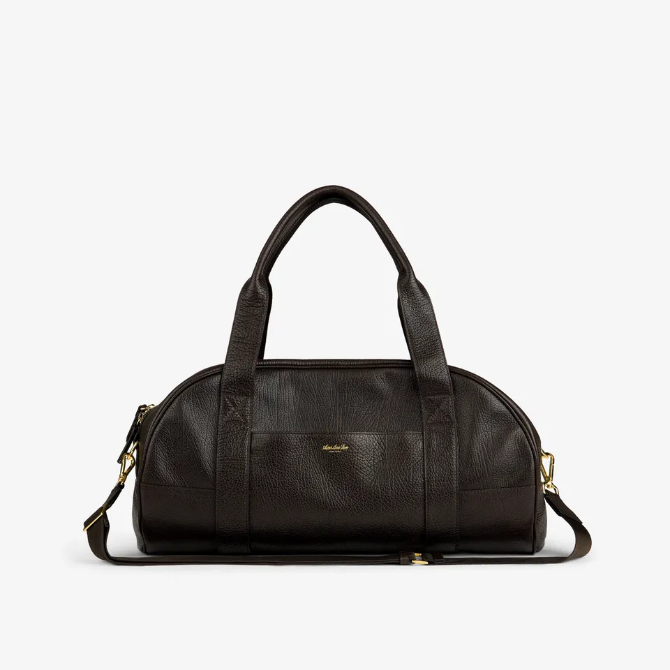 aim-leon-dore-tumbled-leather-duffle-bag-braun image 1