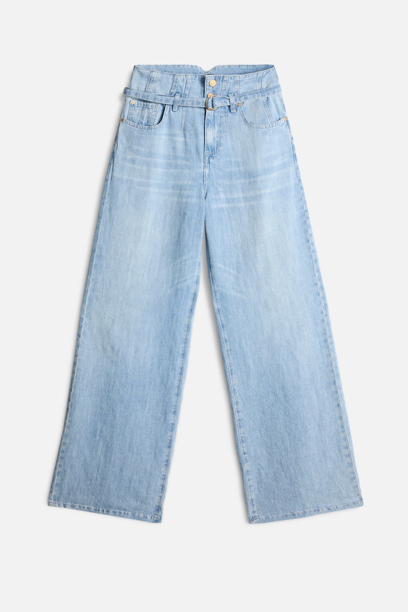 7-for-all-mankind-indigo-linen-belted-wide-leg-hose-kansas-damen image 1
