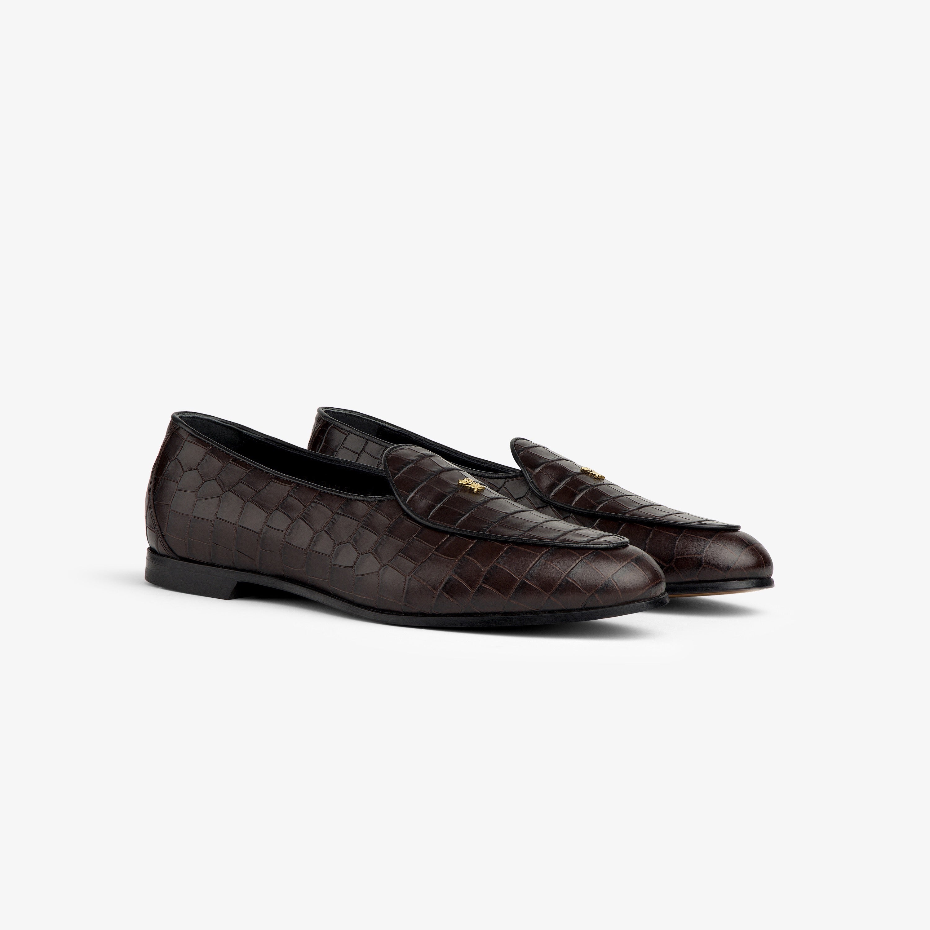aim-leon-dore-croc-embossed-crest-sal-ni-loafer-brauner-lederloafer image 1