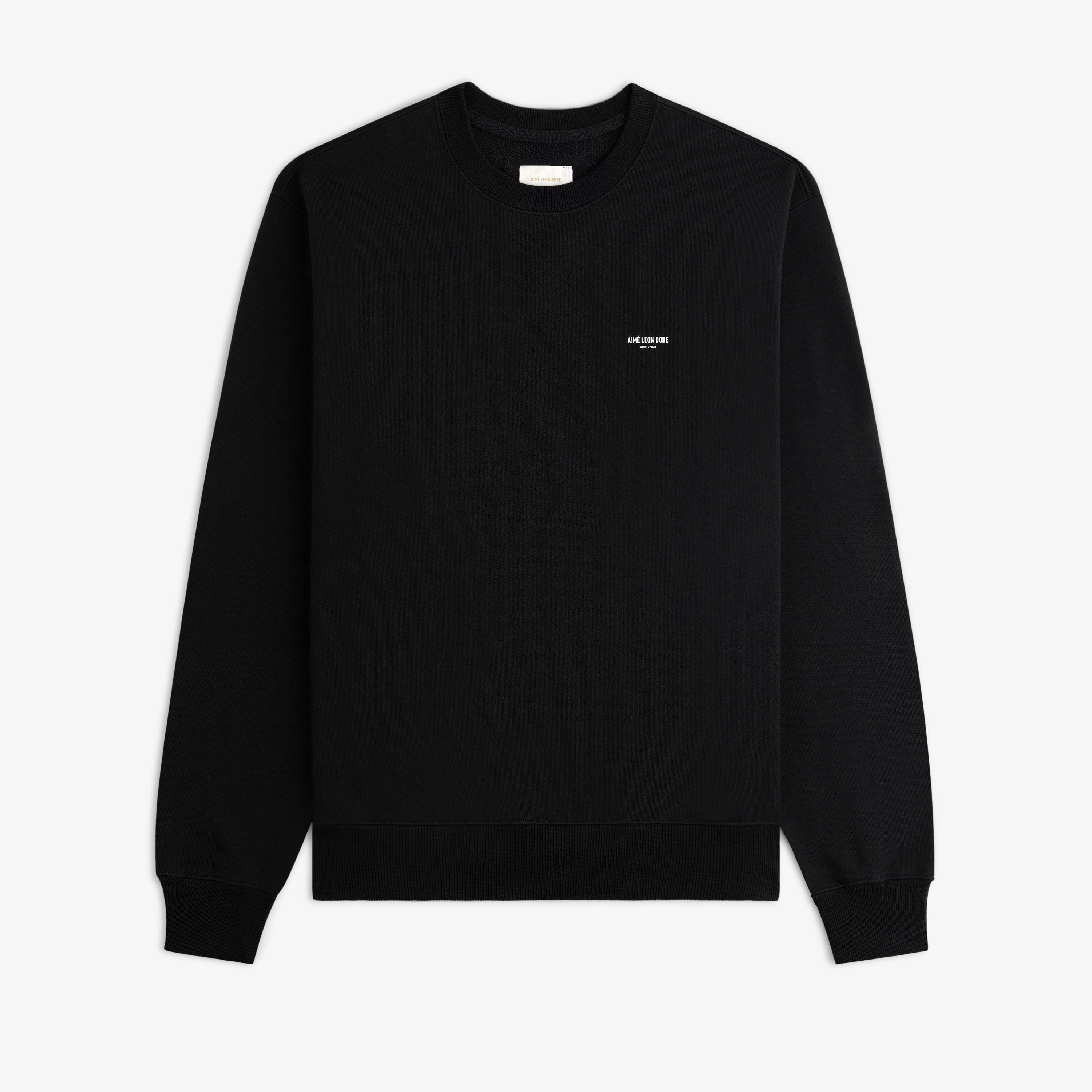 aim-leon-dore-micro-logo-crewneck-sweatshirt-schwarz image 1