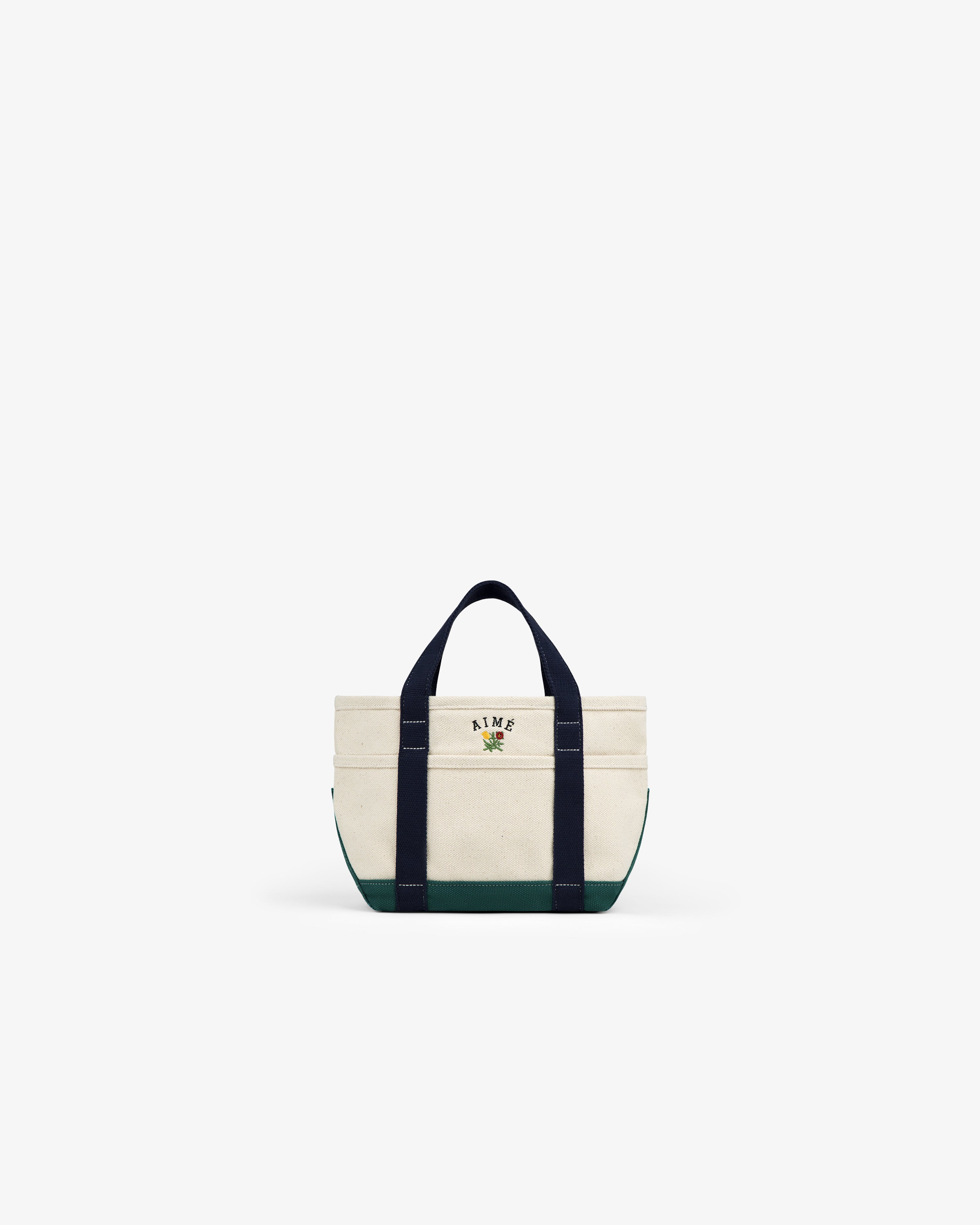 aim-leon-dore-mini-crest-contrast-tote-bag-cream image 2