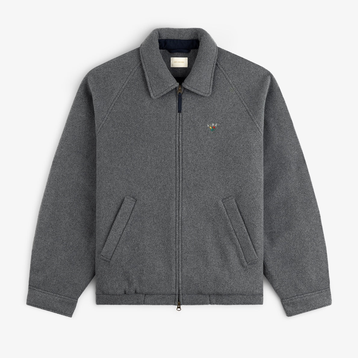 aim-leon-dore-crest-fleece-casual-jacke-grau image 1