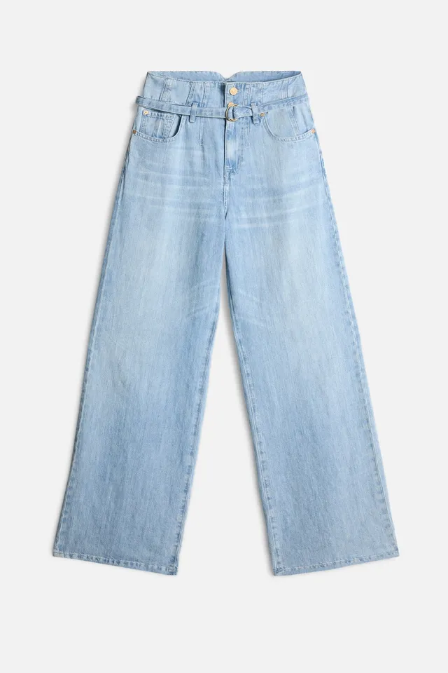 7-for-all-mankind-indigo-linen-belted-wide-leg-hose-kansas-damen image 1