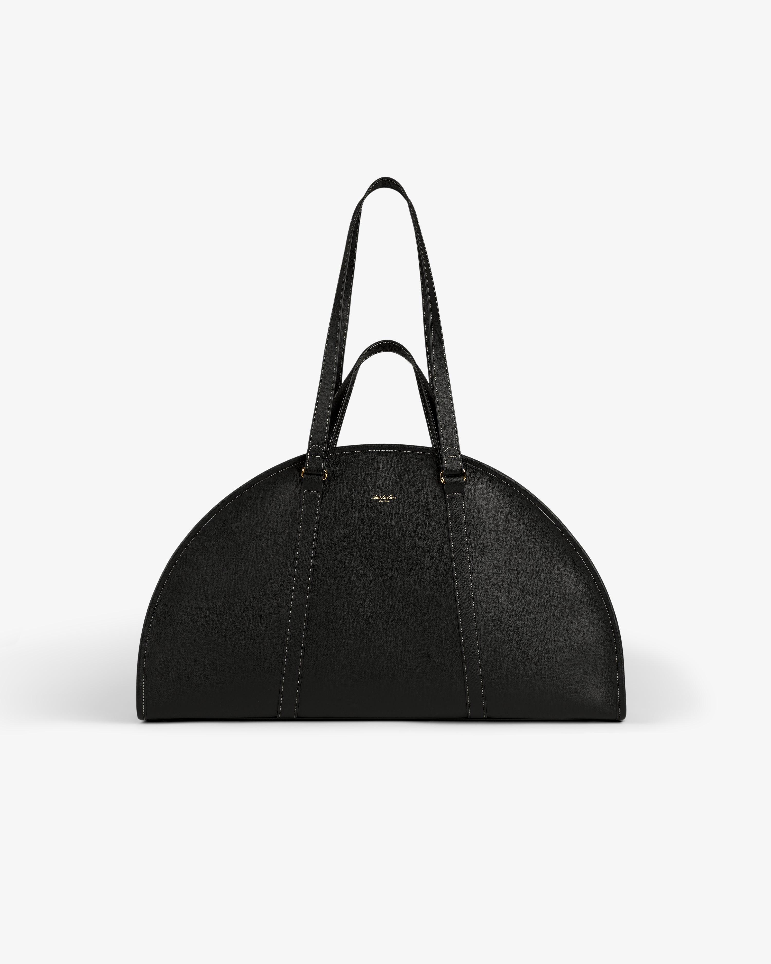 aim-leon-dore-full-grain-leather-weekender-reisetasche-schwarz image 5