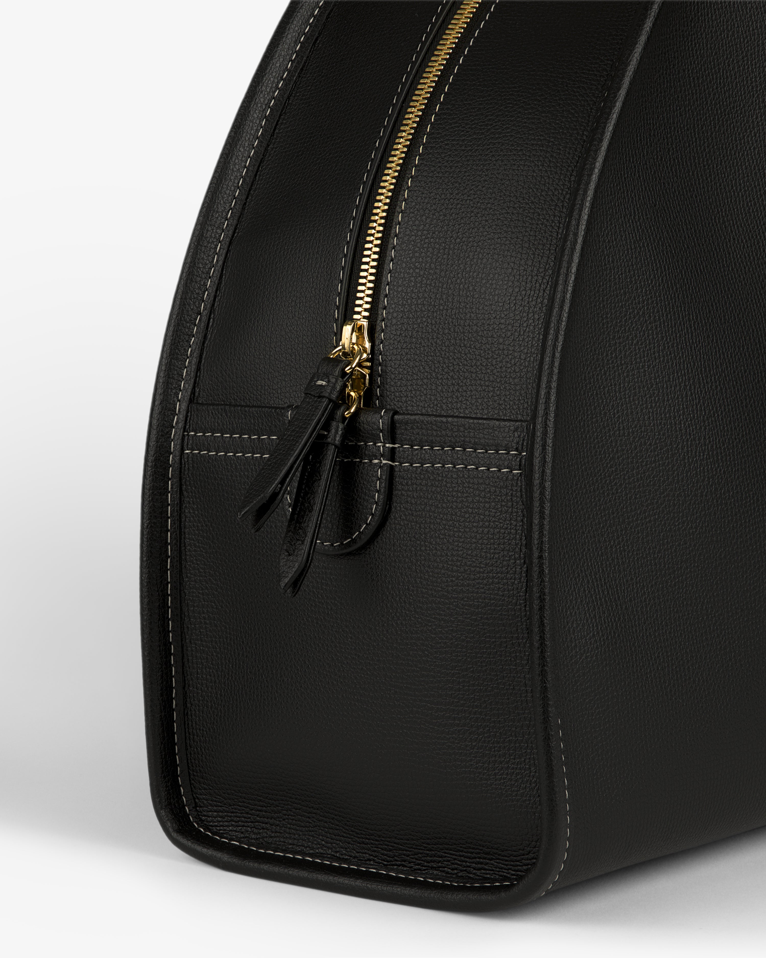 aim-leon-dore-full-grain-leather-weekender-reisetasche-schwarz image 8