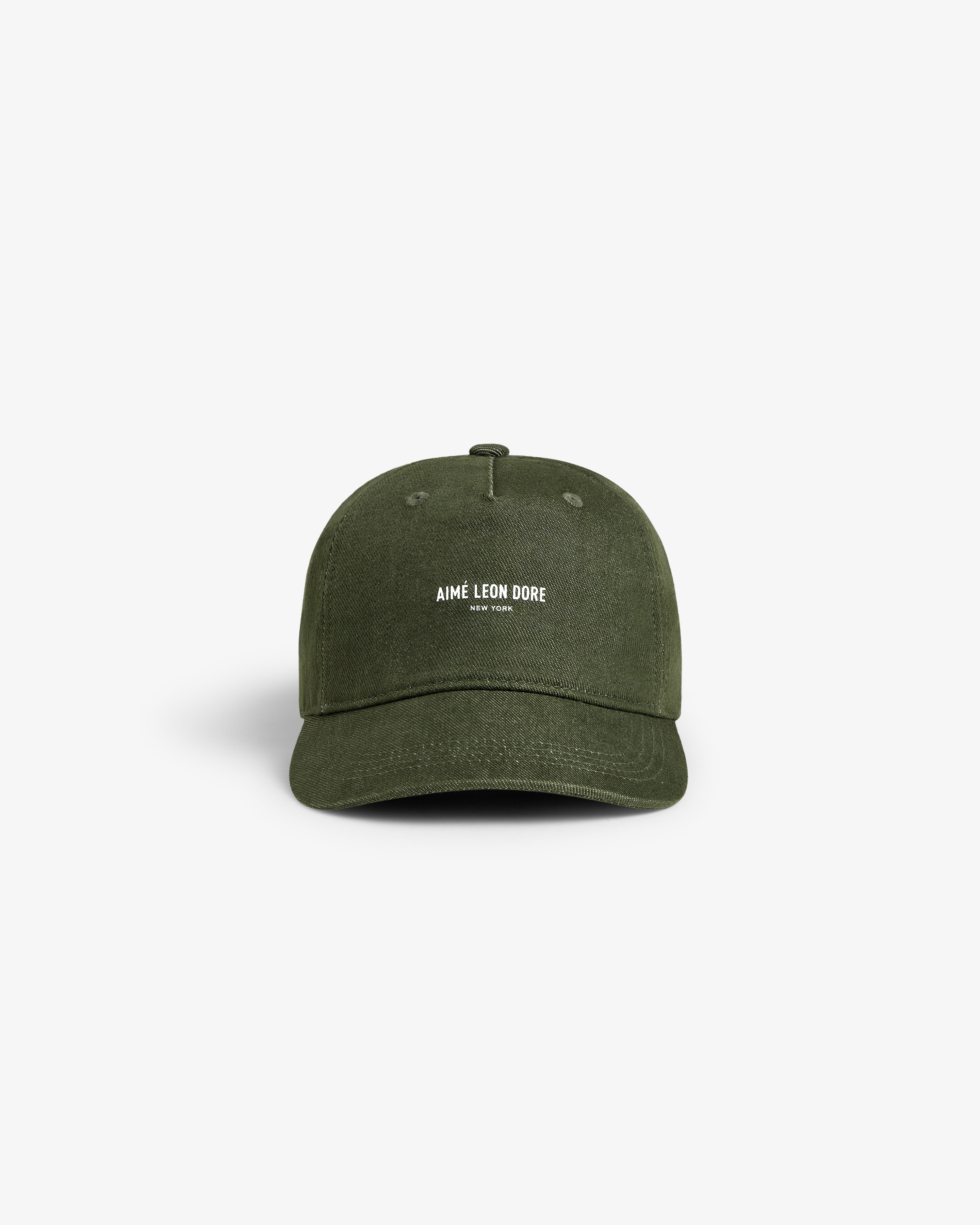 aim-leon-dore-vintage-micro-logo-hat-5-panel-olive image 2