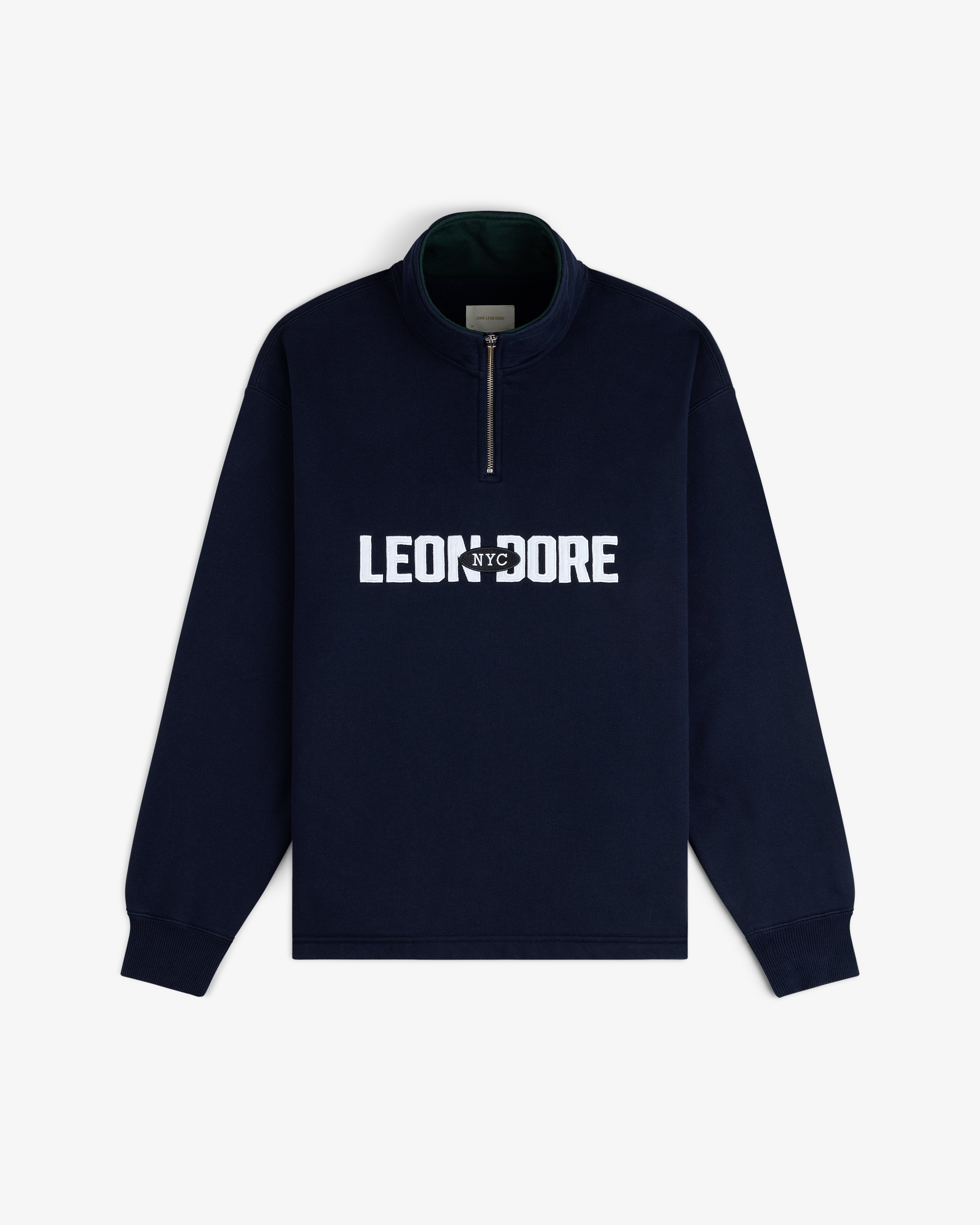 aim-leon-dore-aim-souvenir-quarter-zip-pullover-navy image 2