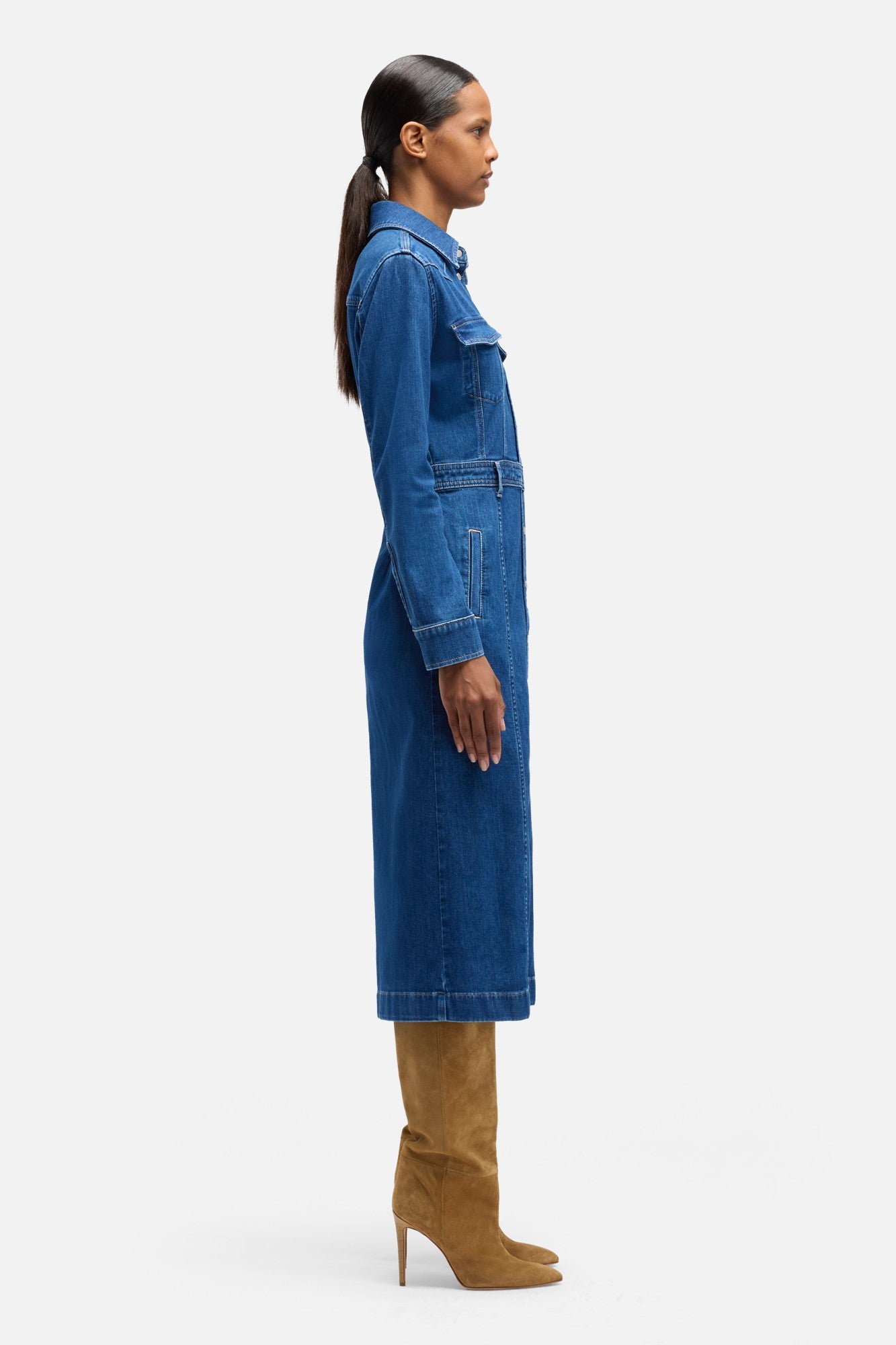 7-for-all-mankind-left-hand-luxe-dress-lolly-damen-jeanskleid-dark-wash image 6