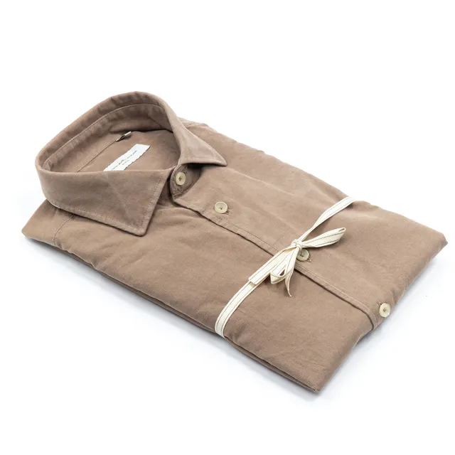 alessandro-lamura-camicia-herren-hemd-tortora-samt-uni image 1