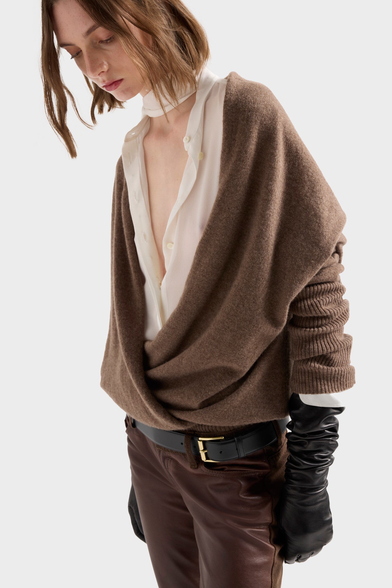 7-for-all-mankind-wrap-v-neck-sweater-damen-pullover-wool-seashell image 6