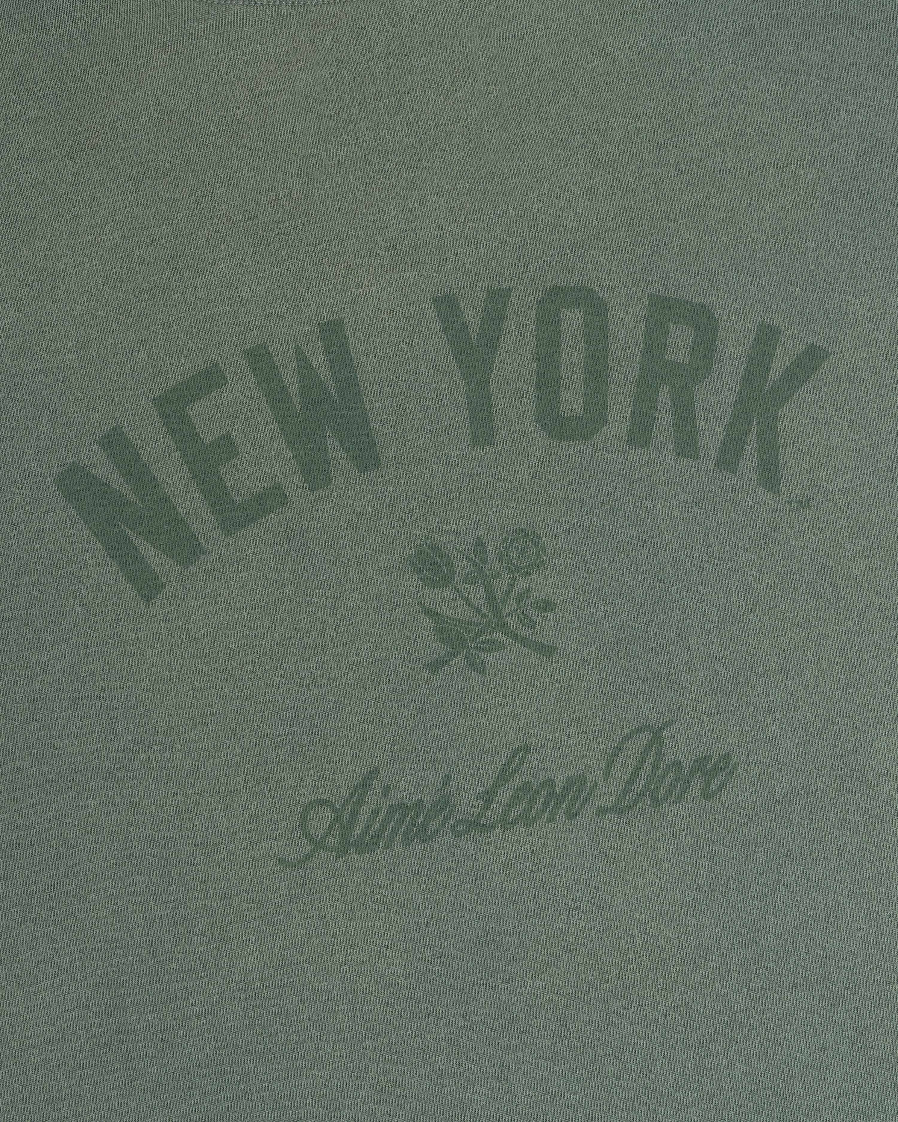 aim-leon-dore-yankees-washed-logo-tee-t-shirt-gr-n image 5