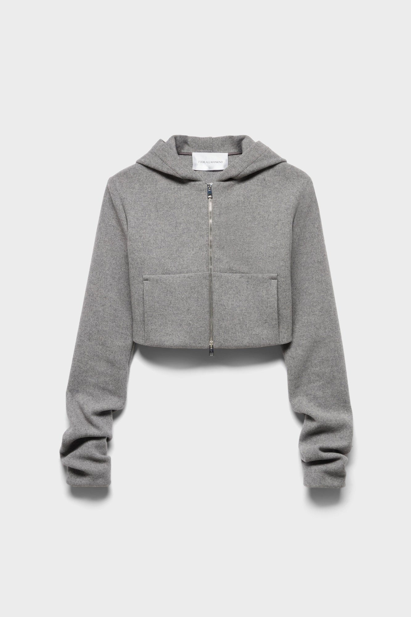 7-for-all-mankind-ruched-zip-hoodie-in-wool-slate image 1