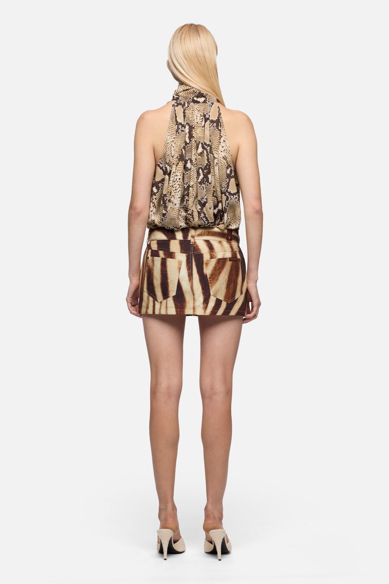 7-for-all-mankind-mini-skirt-canvas-zebra-damen-minirock image 5