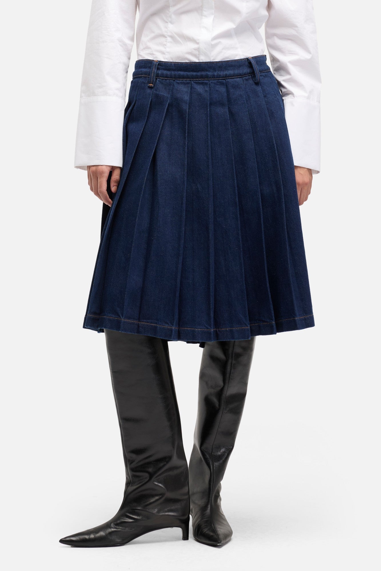 7-for-all-mankind-mankind-pleated-midi-skirt-franklin-denim-midi-rock image 3
