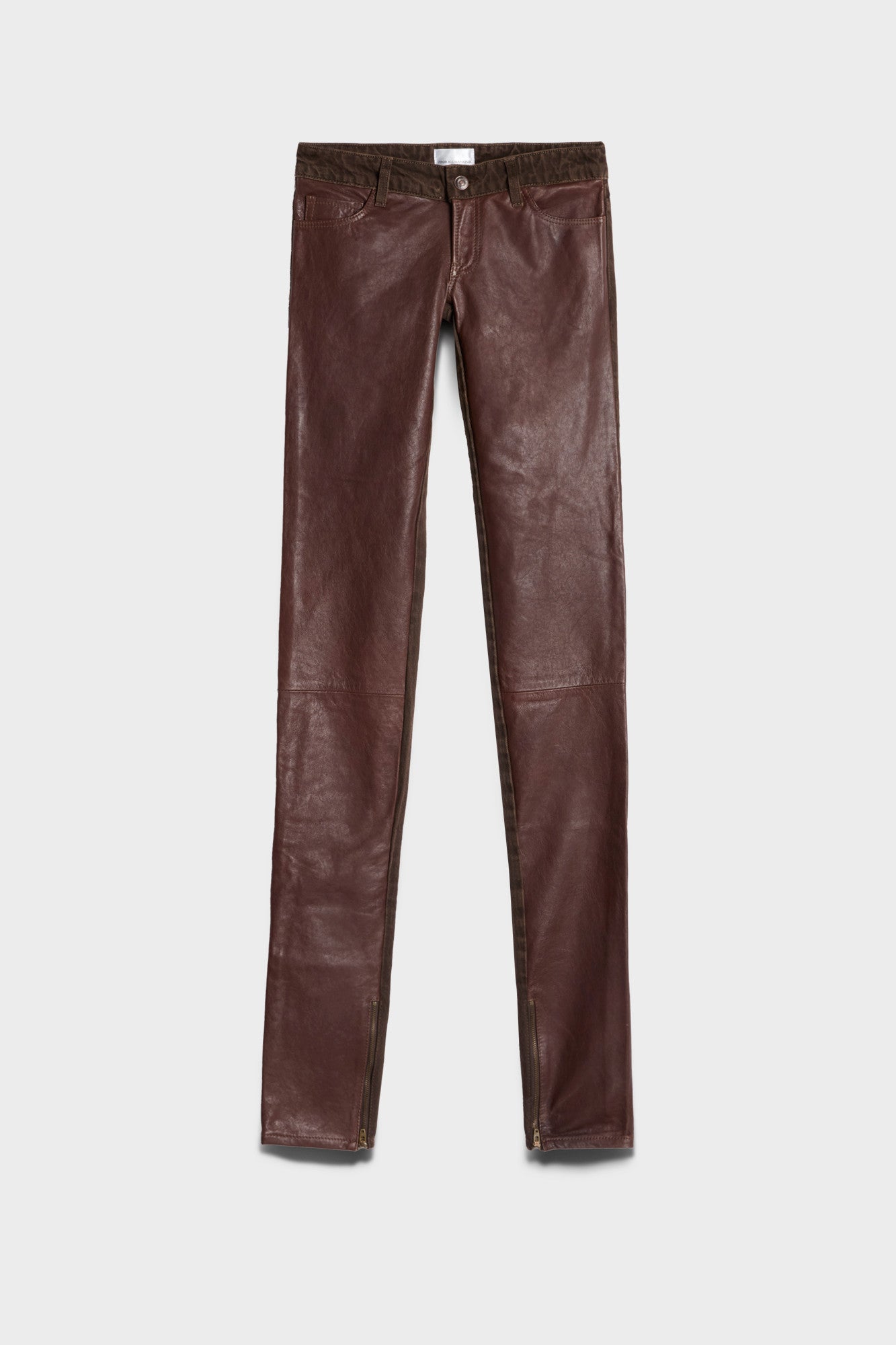 7-for-all-mankind-y2k-skinny-jeans-noho-brown-coated-low-rise image 1