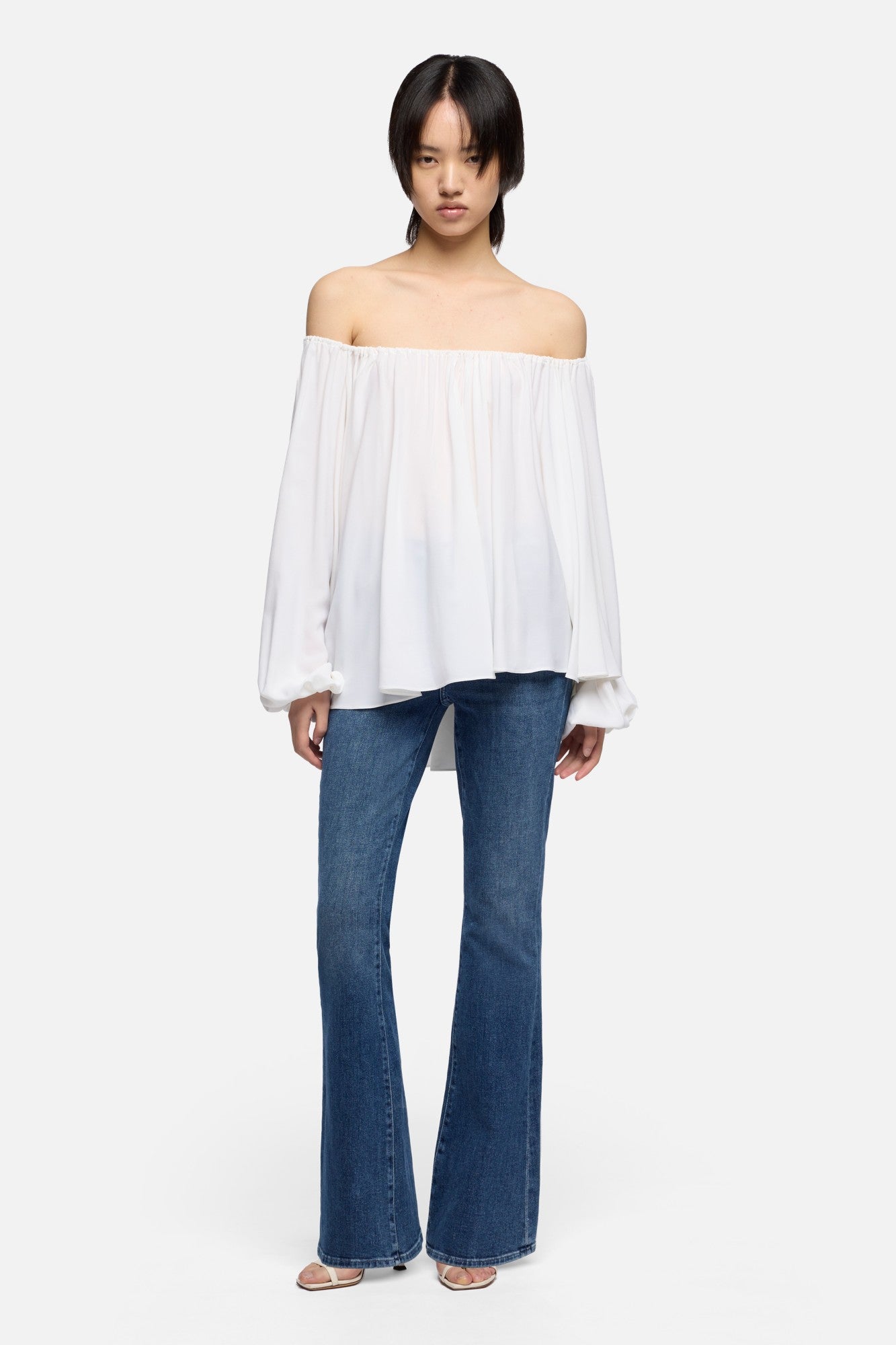 7-for-all-mankind-high-waist-ali-flare-jeans-denim-flux-white image 2