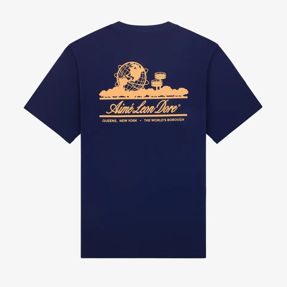 aim-leon-dore-unisphere-tee-navy-regular-fit image 1